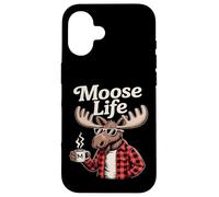 Moose Life Funny Lumberjack Coffee Animal Case for iPhone 16