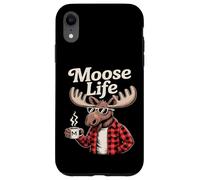 Moose Life Funny Lumberjack Coffee Animal Case for iPhone XR