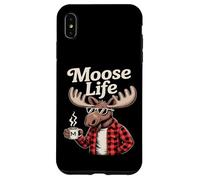 Moose Life Funny Lumberjack Coffee Animal Case for iPhone XS Max