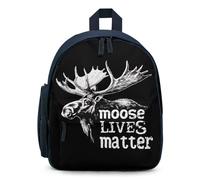 Moose Lives Matter Cute Backpack Small Daily Daypack Travel Shoulder Bag with Adjustable Strap Funny Graphic