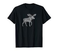 Moose Make Me Happy T-Shirt Cute I Love Alaska Moose Tee