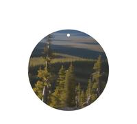 Moose Mountain Pine Tree Printing 10 Pcs Car Air Freshener Hanging Sheets Scented Hanging Sheets With Rope For Home