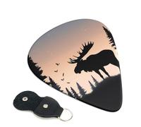 Moose Mountain Pine Tree Wilderness Guitar Picks 6-Pack - Pick Set (0.46mm / 0.71mm / 0.96mm) Suitable For Guitar And Ukulele Playing