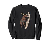 Moose on the Rocks | Funny Bouldering Animal Graphic for Sweatshirt