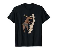 Moose on The Rocks | Funny Bouldering Animal Graphic for T-Shirt