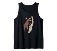 Moose on The Rocks | Funny Bouldering Animal Graphic for Tank Top
