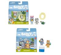 Bluey Let's Play Chef 2-Pack Toy Figure Playset, Ice Blocks Bingo and Socks Toddler Figurine Toys Set, Poseable Figurines for Kids Ages 3-5