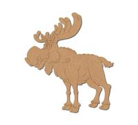 Moose Pre Marked Design 1 - Premium MDF & Plywood Embellishments Laser Cut Craft Shapes for Scrapbooking, Card Making, DIY Decor, Weddings & Personalized Projects