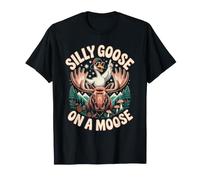 Moose Shirts for Women Silly Goose On A Moose T-Shirt