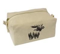 'Moose Standing' Canvas Wash Bag/Makeup Case (CS00043205)