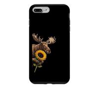 Moose Sunflower Peeking From Side Wildlife Animal Case for iPhone 7 Plus/8 Plus