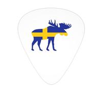 Moose Sweden Flag Guitar Picks Plectrums For Guitar Bass 12 Pack