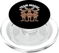 Moose Team Funny Cartoon Antlers Forest Animal Canadian PopSockets PopGrip for MagSafe