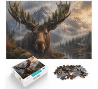 Moose The Ancient Warden of the Green Wilds Jigsaw Puzzle, 1000 Piece | For cold evenings at home: Adult jigsaw puzzle with 1000 pieces makes an engaging choice for festive family downtime.