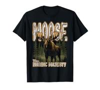 Moose The Nordic Majesty Crown Head of Northern Forests T-Shirt