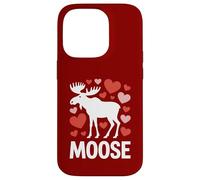 Moose Valentine's Day Heart Love Wildlife Animal Nature Case for iPhone 14 Pro