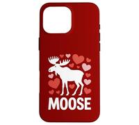 Moose Valentine's Day Heart Love Wildlife Animal Nature Case for iPhone 16 Pro Max