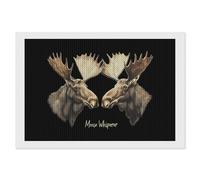 Moose Whisperer Diamond 5D Painting Kits for Adult Beginners Round Full Drill DIY Wall Art Craft Decor Gift 8"x12"