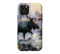 Moose Wilderness Painting Rustic Wildlife Nature Art Case for iPhone 11 Pro