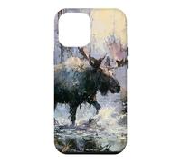 Moose Wilderness Painting Rustic Wildlife Nature Art Case for iPhone 12 Pro Max