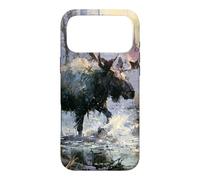 Moose Wilderness Painting Rustic Wildlife Nature Art Case for iPhone 17 Pro Max