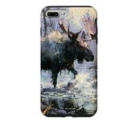 Moose Wilderness Painting Rustic Wildlife Nature Art Case for iPhone 7 Plus/8 Plus