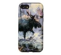 Moose Wilderness Painting Rustic Wildlife Nature Art Case for iPhone SE (2020) / 7/8