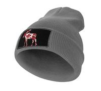 Moose with Canada Flag Men‘s Soft Beanie Hat Winter Warm Slouchy Knit Cuff Cap for Women