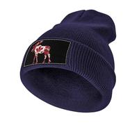 Moose with Canada Flag Men‘s Soft Beanie Hat Winter Warm Slouchy Knit Cuff Cap for Women