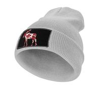 Moose with Canada Flag Men‘s Soft Beanie Hat Winter Warm Slouchy Knit Cuff Cap for Women