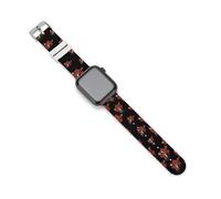 Moose with Canada Flag Silicone Watch Strap 38mm 40mm 42mm 44mm Quick Release Compatible with IWatch Series 10 9 Ultra 8 7 6 5 4 3 2 1 SE