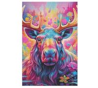 Moose Wooden Jigsaw Puzzles for Adults 1000 Piece Puzzle for Kids & Teens, Fun Educational Games for Family Game Night (78×53cm)