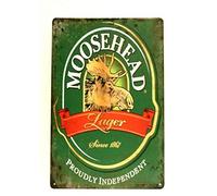 Moosehead Lager Canadian Beer Tin Sign Bar Man Cave Vintage Ad Rustic Style Home Wall Tin Sign 8"X12" Decoration