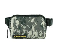 Mooselander - Men's Camo Fanny Pack w/Adjustable Waist Belt, Zippered Pockets, Compact Lightweight Belt Bag, Everyday Hip Pouch for Travel Outdoor Running Hunting, Black, Universal Digital Camo, Fanny