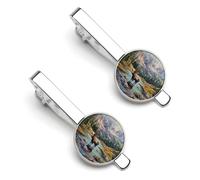 Mooses Crossing Streams Flying Bird Silver Tie Clip Long Styles Necktie Clip Tie Bar for Business Wedding Graduation