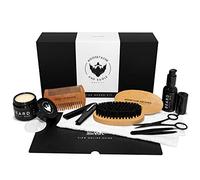 Moosetache and Eagle Beard Grooming Kit for Men - 8 in 1 Luxury Beard Care Kit Gift Set with Beard Oil & Balm, Brush, Combs, Scissors, Tweezers & Towel - Vegan & Alcohol Free Beard Kit for Men