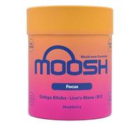 Moosh Mushroom Gummies - 60 Gummies (Reishi, Lions Mane, Chaga, Coryceps) Sugar Free, 100% Vegan (Focus - Lion's Mane)