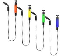 Mooshy 4 Pcs Bobbins Carp Fishing, Fishing Bobbins Carp Bobbins Swingers Bite Indicators for Carp Fishing Bite Alarm Bobbins for Night Fishing Outdoor Rod Illuminated (Red+Yellow+Blue+Green)