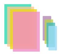 Mooshy Dyslexia Overlays 8 pcs Coloured Overlays for Dyslexia Guided Dyslexia Aids for Children Adults Green Blue Yellow Overlays for ADHD Visual Stress 8 colors