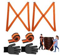 Mooshy Lifting Straps for Movers, 2-Person Shoulder Strap with 2 Pair Gloves Moving Straps Load Capacity 110 kg Easily Lift and Carry for Moving Furniture Appliances Mattresses