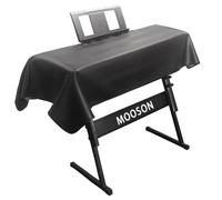 Mooson Original Keyboard Dust Cover - Premium PU Leather, Waterproof & Dustproof, Universal for 61-88 Keys Digital Piano Cover, Dual-Zipper for Music Stand, Soft Fleece Lining Anti-Scratch (Black)