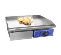 MOOTACO Electric Countertop Griddle, Stainless Steel Electric Griddle, Nonstick Countertop Hot Plate Commercial BBQ Grill, 220~240V 3000W, 55 x 43 x 21cm