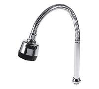 Mootea Kitchen Sink Faucet, 1pc 304 Stainless Steel Swivel Spout Kitchen Sink Faucet Pipe Fittings Single Handle Connection