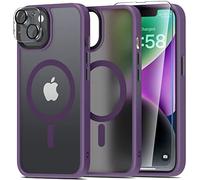 Mootobo 5 in 1 Magnetic Case for iPhone 14/13, Built-in 2 Screen + 2 Camera Protectors, MagSafe Support, Military-Grade Protection - Deep Purple