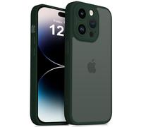 Mootobo Compatible with iPhone 14 Pro Max Case with Lens Protection, Shockproof Military-Grade Protection, Anti-Scratch Matte Back Slim Phone Case 6.7 inch, Deep Green