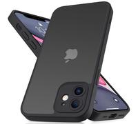 Mootobo Designed for iPhone 11 Case with Camera Lens Full Cover Protection, 10FT Military Grade Drop Protection Phone Case with Anti-Fingerprint Matte Back 6.1 inch - Black