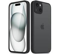 Mootobo Designed for iPhone 15 Case 6.1 inch, Matte Shockproof Bumper Phone Cover, Military-Grade Protection 360°Full Body Frosted Translucent Back Anti-Fingerprint Phone Case for iPhone 15 - Black