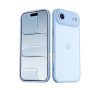 Mootobo Designed for iPhone 17 Air Case with Camera Lens Full Cover Protection, 10FT Military Grade Drop Protection Phone Case with Anti-Fingerprint Matte Back 6.5 inch - Blue