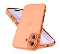 Mootobo Designed for iPhone 17 Case with Camera Lens Full Cover Protection, 10FT Military Grade Drop Protection Phone Case with Anti-Fingerprint Matte Back 6.3 inch - Orange