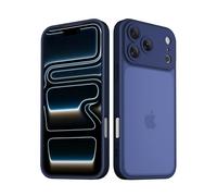 Mootobo Designed for iPhone 17 Pro Case with Camera Lens Full Cover Protection, 10FT Military Grade Drop Protection Phone Case with Anti-Fingerprint Matte Back 6.3 inch - Deepblue